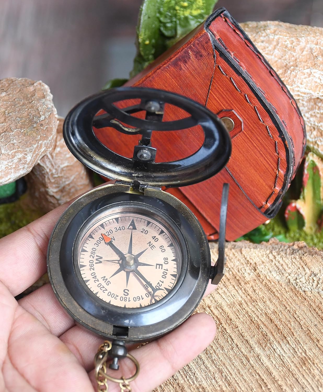 Engraved Compass Antique Compass Custom Gift Brass Compass Gift for Graduation, Anniversary, Baptism, Retirement - Vintage Style Working Compass