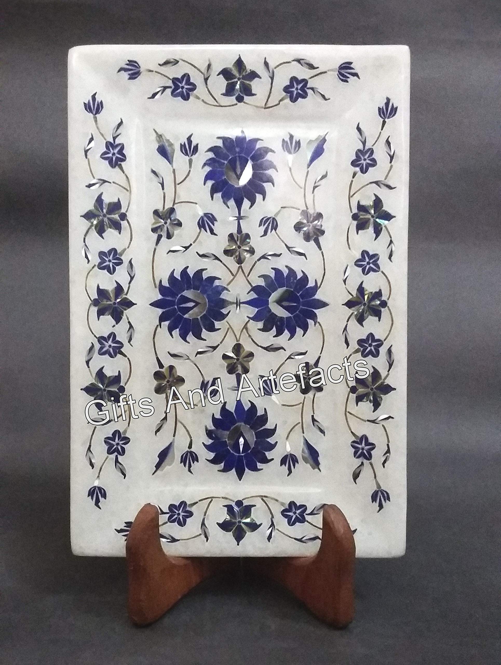 Plateau d'accessoires pour cuisine en marbre bleu et service à pizza de table