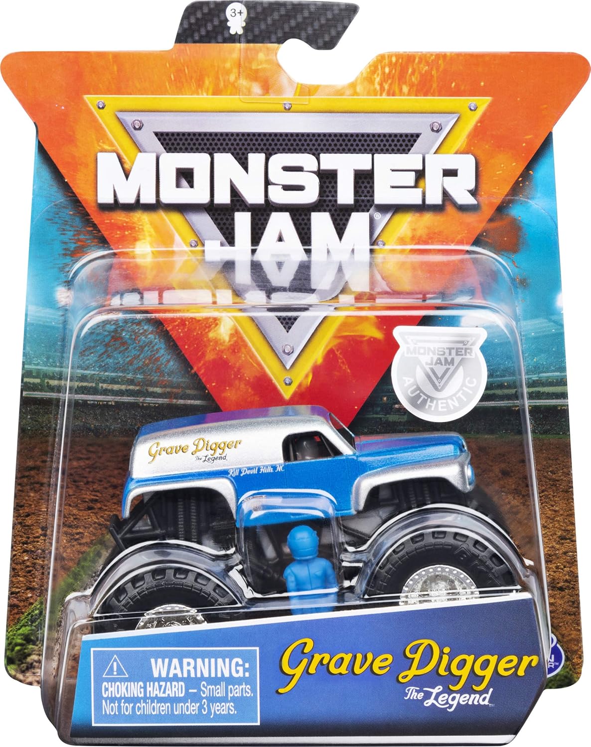 Monster Jam MNJ VHC SPk GraveDiggerTheLegnd UPCX GML, 6054811, Multi-Colour, Multicolored
