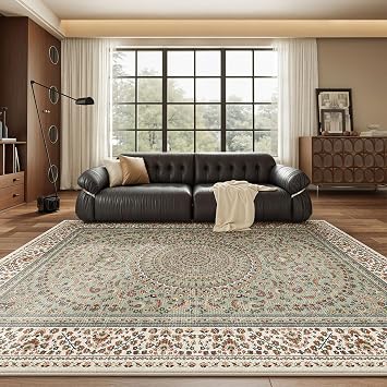 Large Rugs Stain Resistant Area Rugs for Living Room Low Pile Floor Carpets Foldable Anti Slip Carpets for Bedroom, Dining Room, Home, Office, Kitchen 140x200cm,Style 6