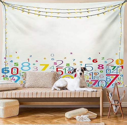 Miniatura 59 de Lunarable Tapiz amarillo y gris, tamaño individual, margaritas retro envejecidas, espirales de dibujo de líneas de margaritas bocetadas, plantas de