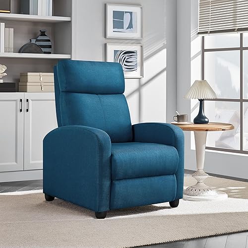 Miniatura 47 de Yaheetech - Sillón reclinable, moderno sofá reclinable individual, asientos de cine en casa Negro -,Beige,Marrón,Gris,Beige Bronceado,Azul,Rojo