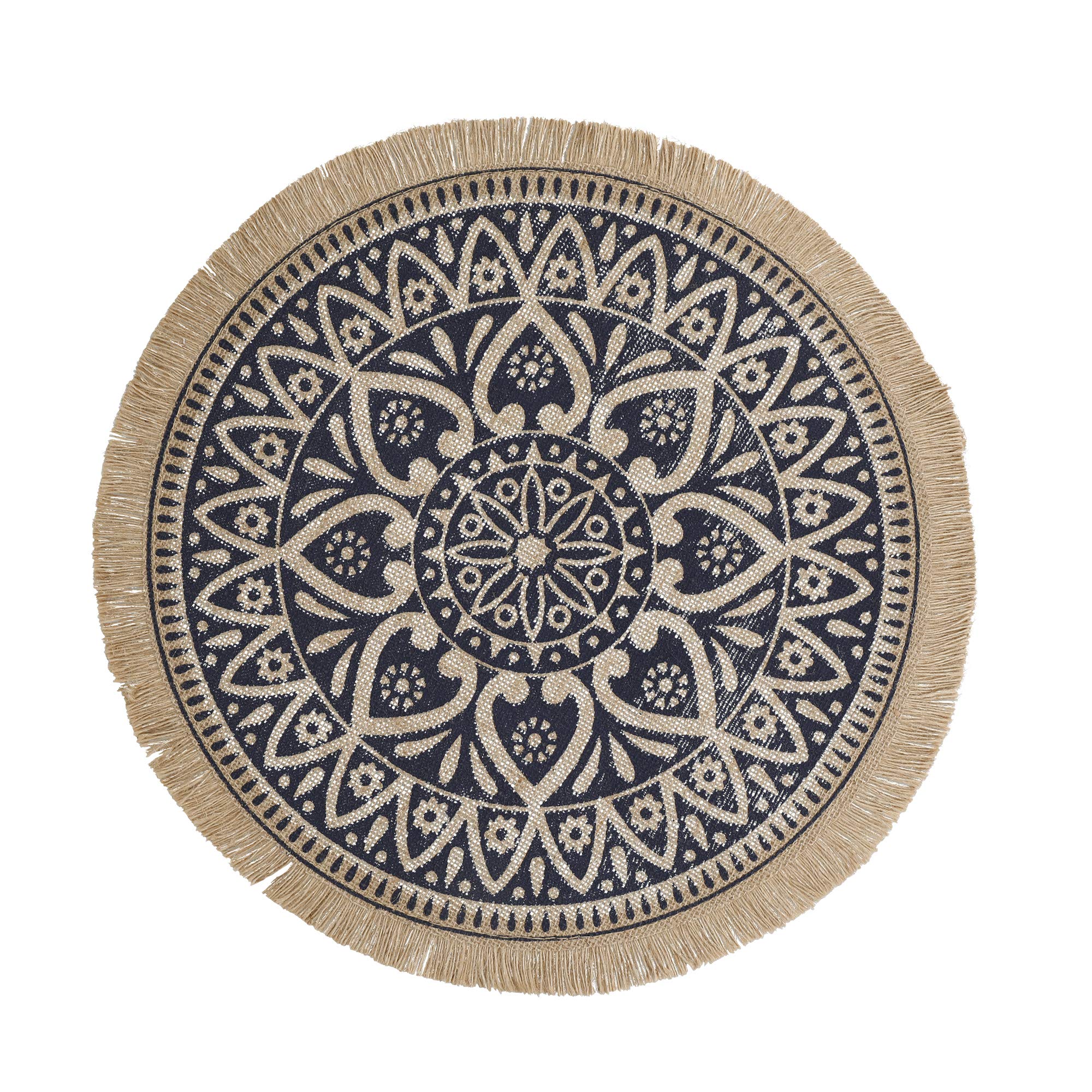 Creative Tops - Sets de Table Ronds en Jute, Motif Mandala, 41 cm, Lot de 4