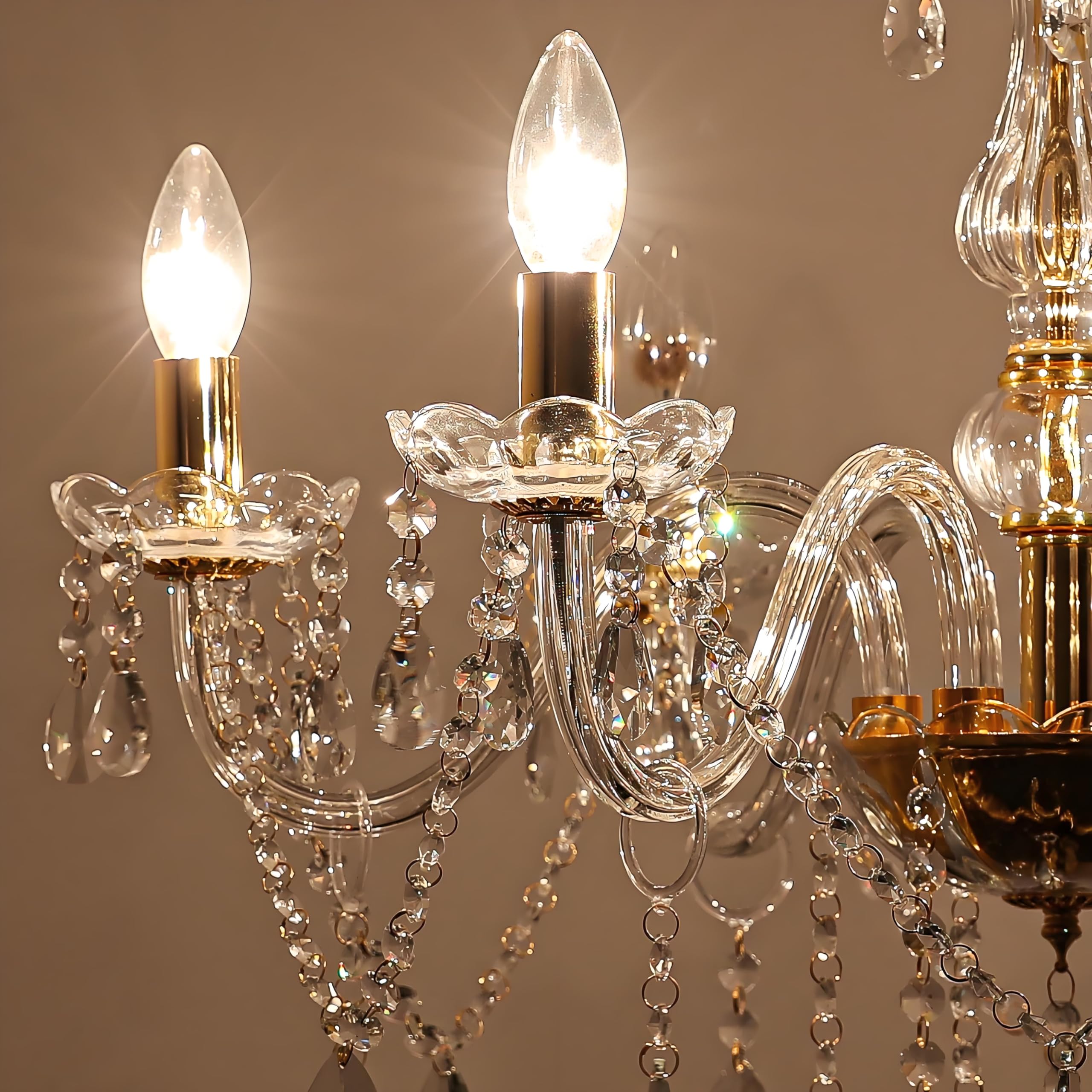 シャンデリアガラス 萩原スリーアイ HAGIHARA ガラスシャンデリア NL-8628PK ピンク