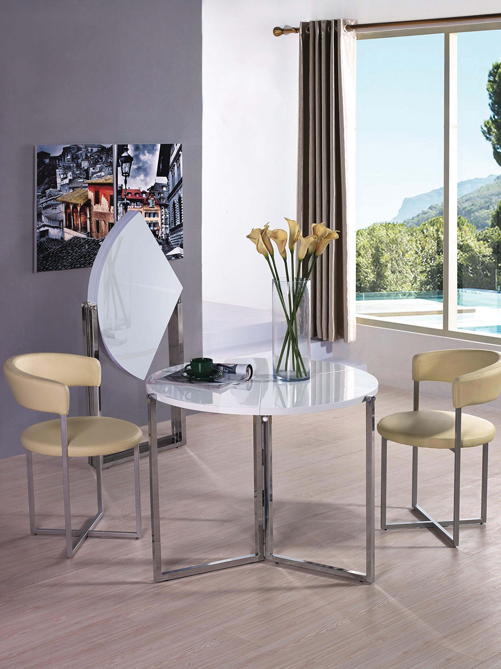 Rosa Foldable Round Dinning Table