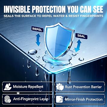 Sheila Shine Stainless Steel Cleaner and Polish (1 Gallon) Cleans, Polishes & Protects Kitchen Appliances, Refrigerators, Sinks, Ovens & Grills Stainless Steel Polish and Cleaner