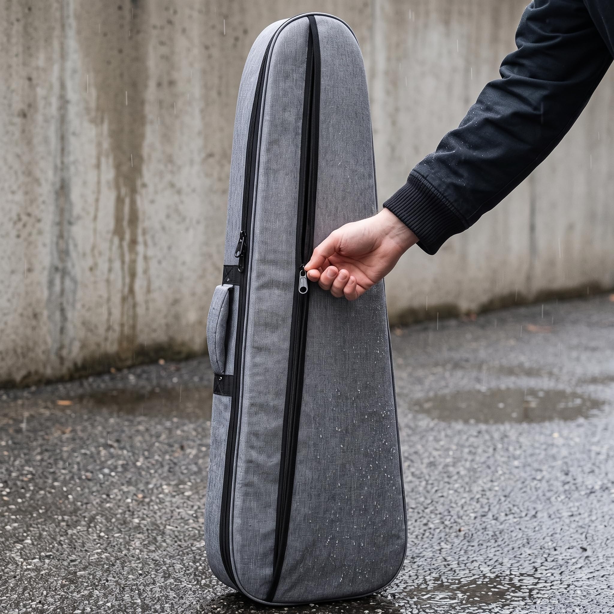 Homyl Funda para Guitarra Eléctrica o Bajo Eléctrico, Acolchada 30mm, Impermeable, Tipo Mochila, Gris, Funda para Guitarra eléctrica 30MM Engrosada, Gris