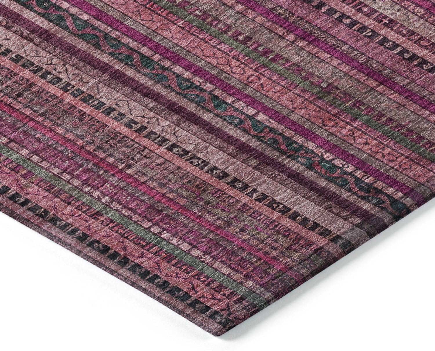 Addison Rugs Chantille ACN1654 Pink 1'8" x 2'6" Indoor/Outdoor, Machine Washable, Easy Clean, Non Shedding, Bedroom, Living Room, Dining Room, Kitchen, Patio Rug