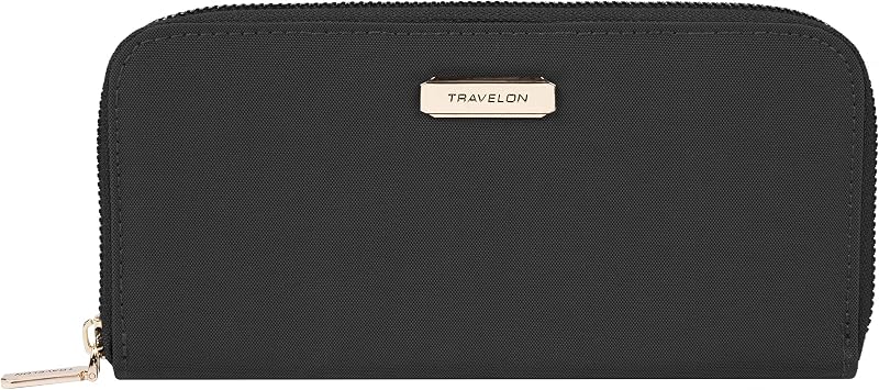 Cartera de una sola cremallera con bloqueo de RFID