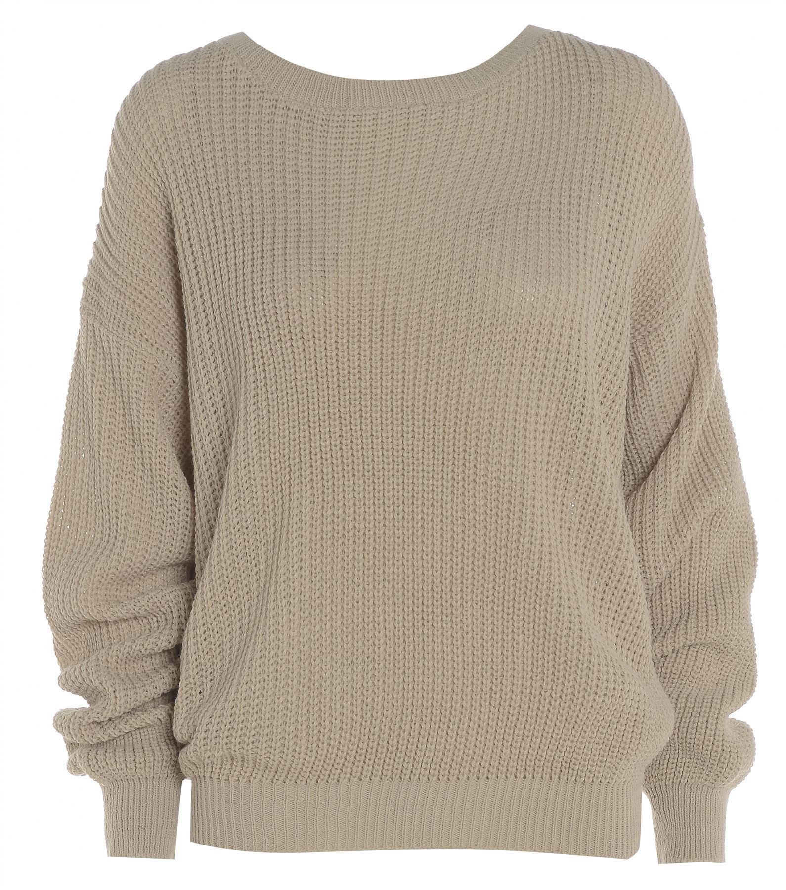 Trends Fashions Women's Stone Plain Colour Baggy Jumper, Uk 16-18