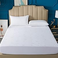 Vista 2 de DOWNCOOL Funda protectora de colchón California King, protector de colchón de bambú ultra suave y transpirable