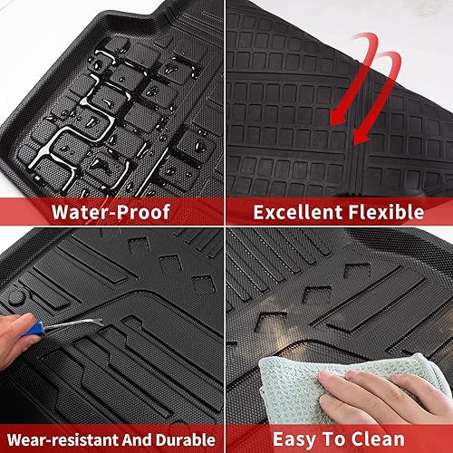 Miniatura 3 de Xipoo Revestimiento de carga compatible con Toyota RAV4 2019-2023, alfombrilla de piso de repuesto para Toyota RAV4 2019 2020 2021 2022 2023