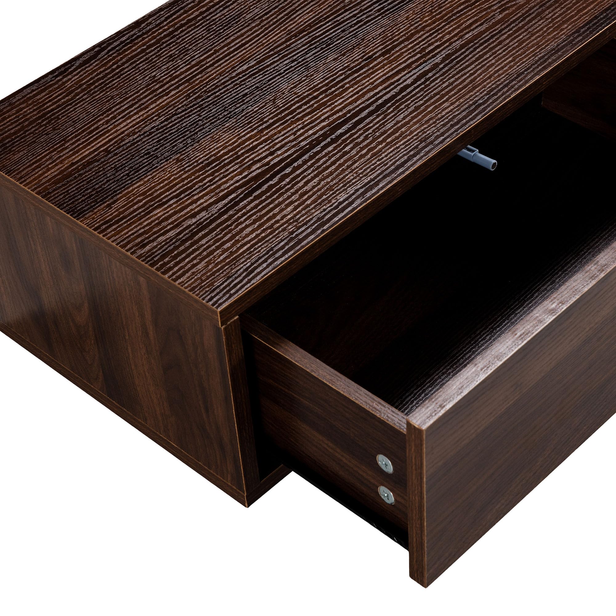 HOMN LIVING Console Suspendue pour entrée Auri 2 tiroirs Couleur Noyer, 100 cm (Largeur) 30 cm (Profondeur) 20 cm (Hauteur)