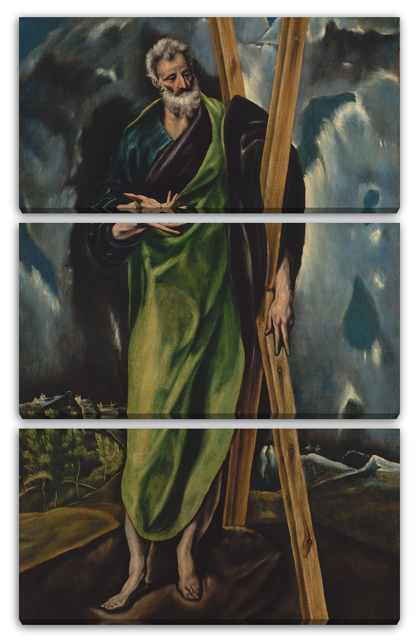 Printed Paintings Impresión sobre Lienzo 3 Partes(80x120cm): Taller de El Greco - San Andrés
