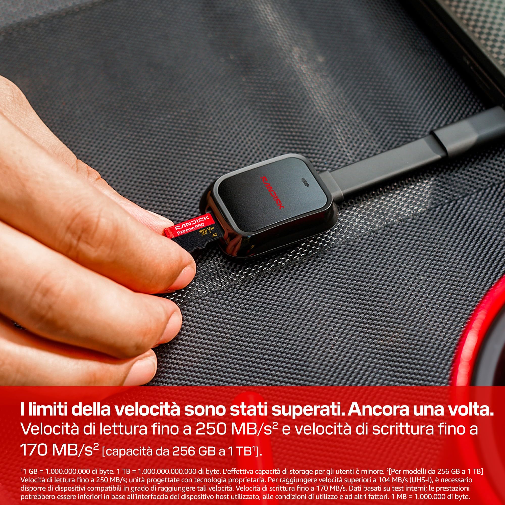 SANDISK Extreme PRO scheda microSD 128 GB, UHS-I + SD Adapter (velocità di lettura fino a 250 MB/s e velocità di scrittura fino a 120 MB/s, 5K, 3K, 4K UHD, C10, V30, U3, A2)