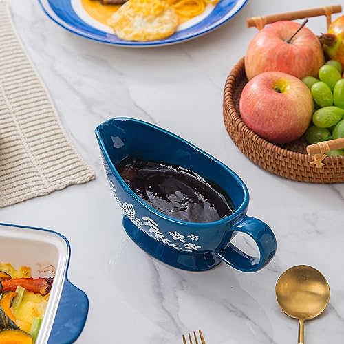 Miniatura 3 de Wisenvoy Salsa Barco Salsa Barcos de Salsa de Porcelana 20 Oz Tazón de Salsa