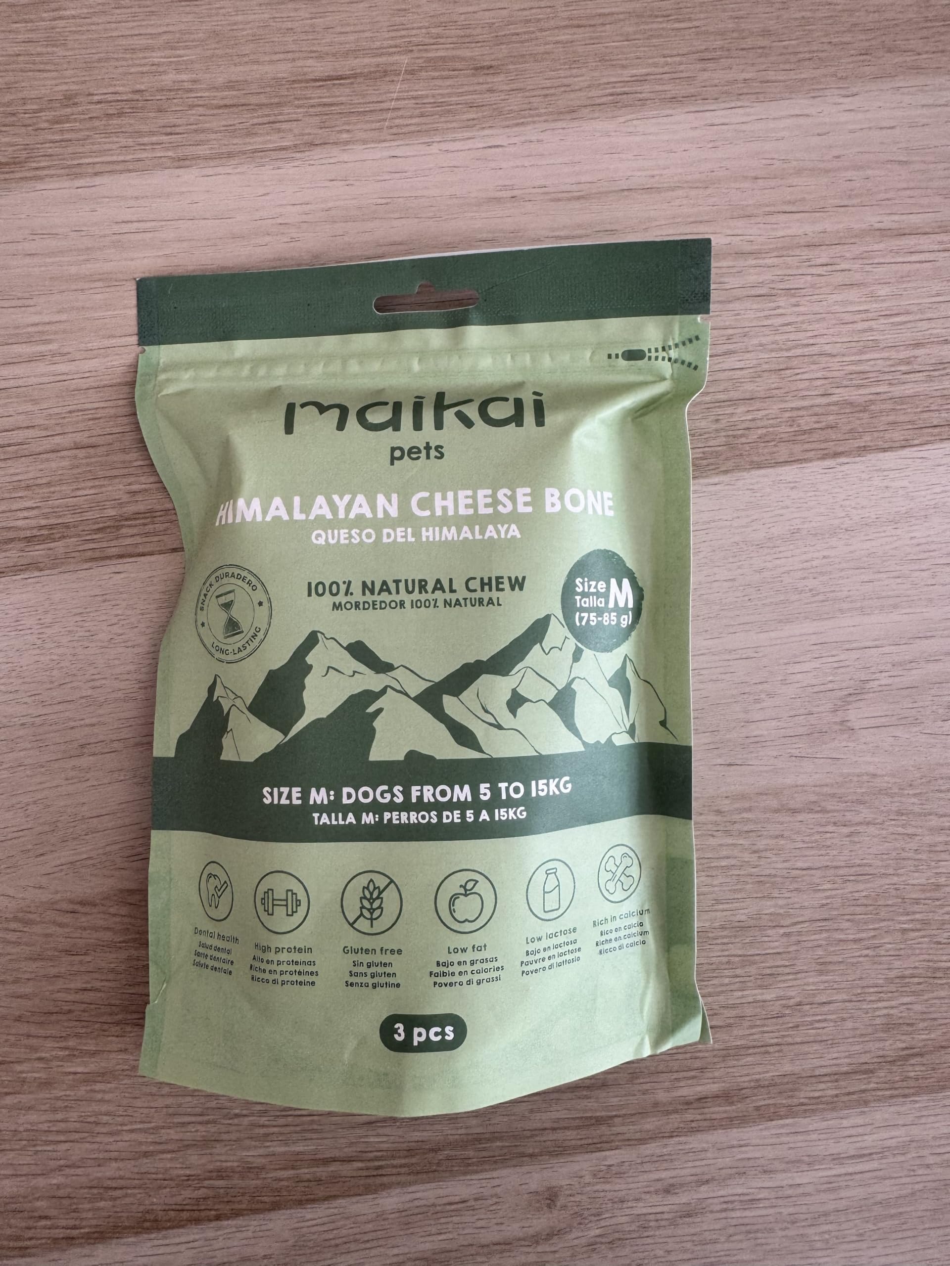Fromage de Yak pour Chien Mastication Naturel Macher Longue Durée Soin Dentaire Recette Himalaya pour Chiens Pesant Entre 10 et 15 kg - Pack 3 Taille M