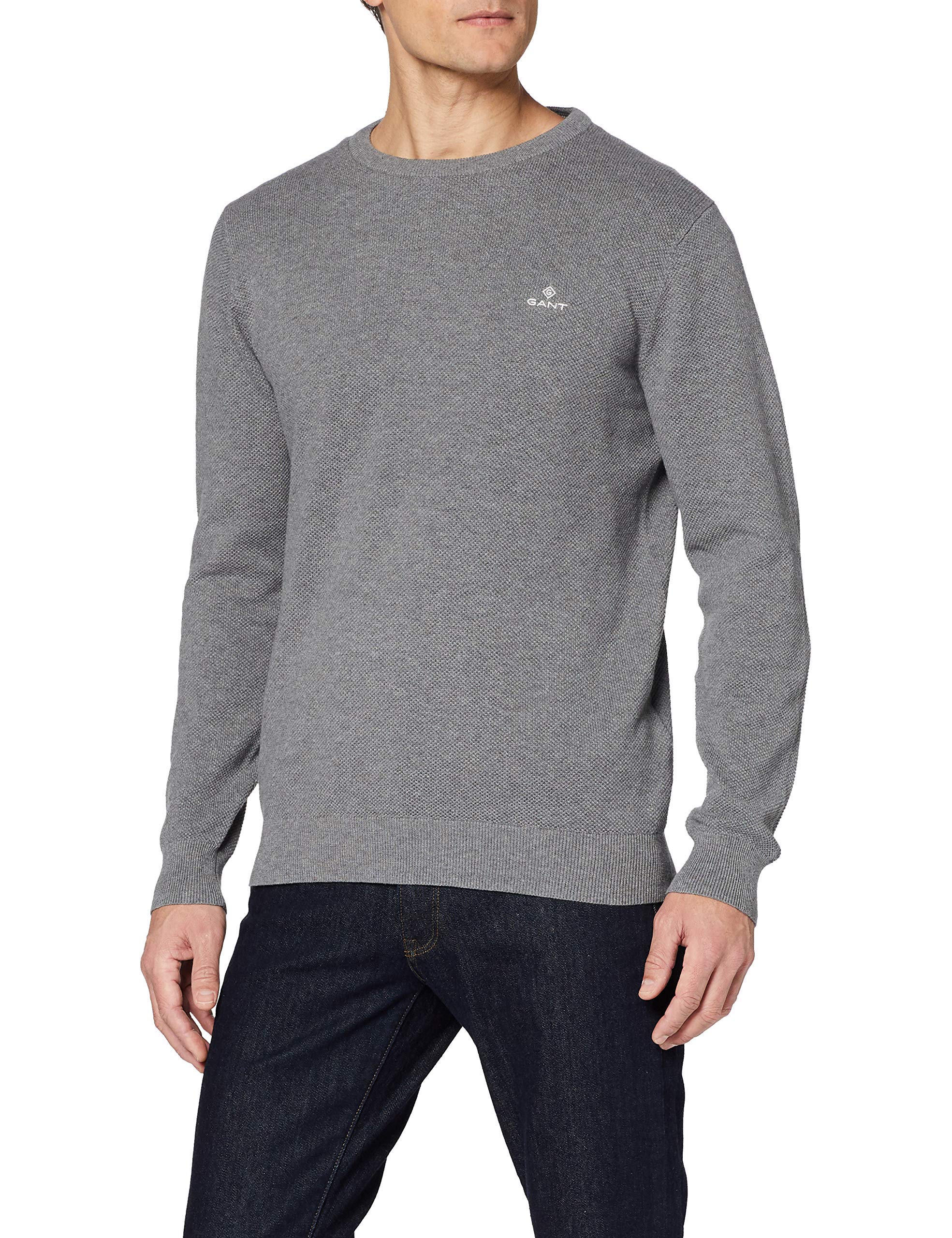 Gant Herren Classic Cotton C-Neck Pullover (1er Pack)