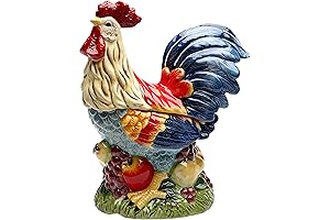 StealStreet SS-CG-31979: 12-Inch Tall Rooster with Berry and Apples on Kitchen Cookie Jar