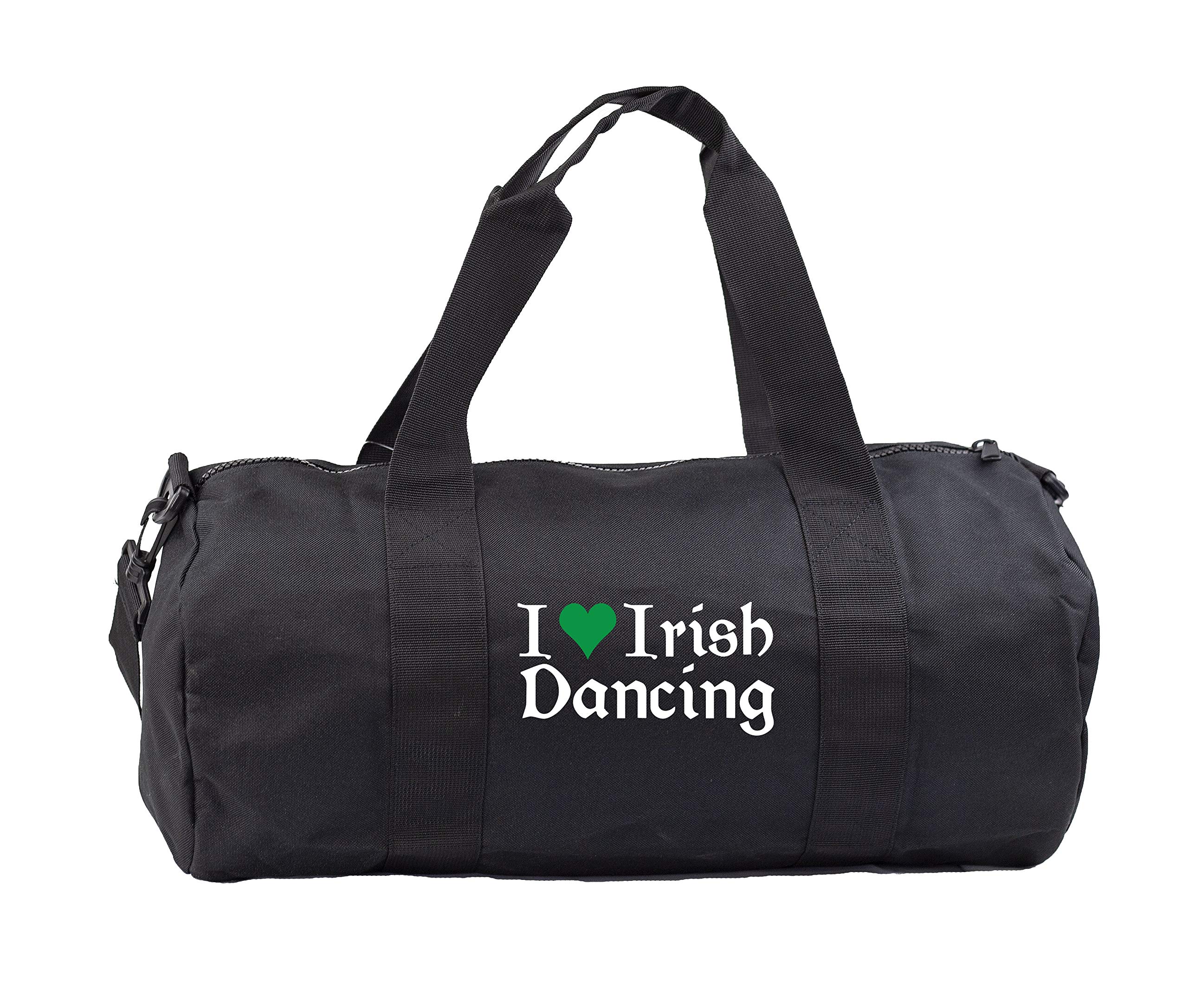Hippowarehouse I Love Irish Dancing Gymwear Gym Duffle Cylinder Uniform Kit Bag 50 x 25 x 25cm 20 litres