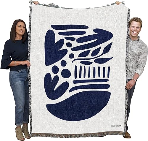 Miniatura 10 de Pure Country Weavers JJ Design House - Manta colorida color nude 2  Abstact Art  Tapiz de regalo tejido de algodón  Fabricado en los Estados Unidos