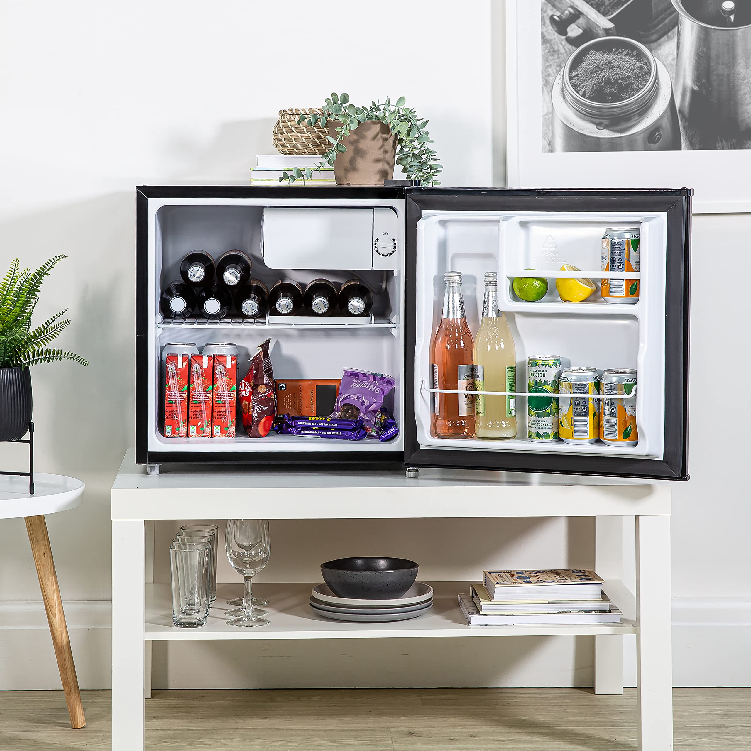 Kuhla 43L Mini Fridge with Ice Box, Novelty Design, Inc Adjustable