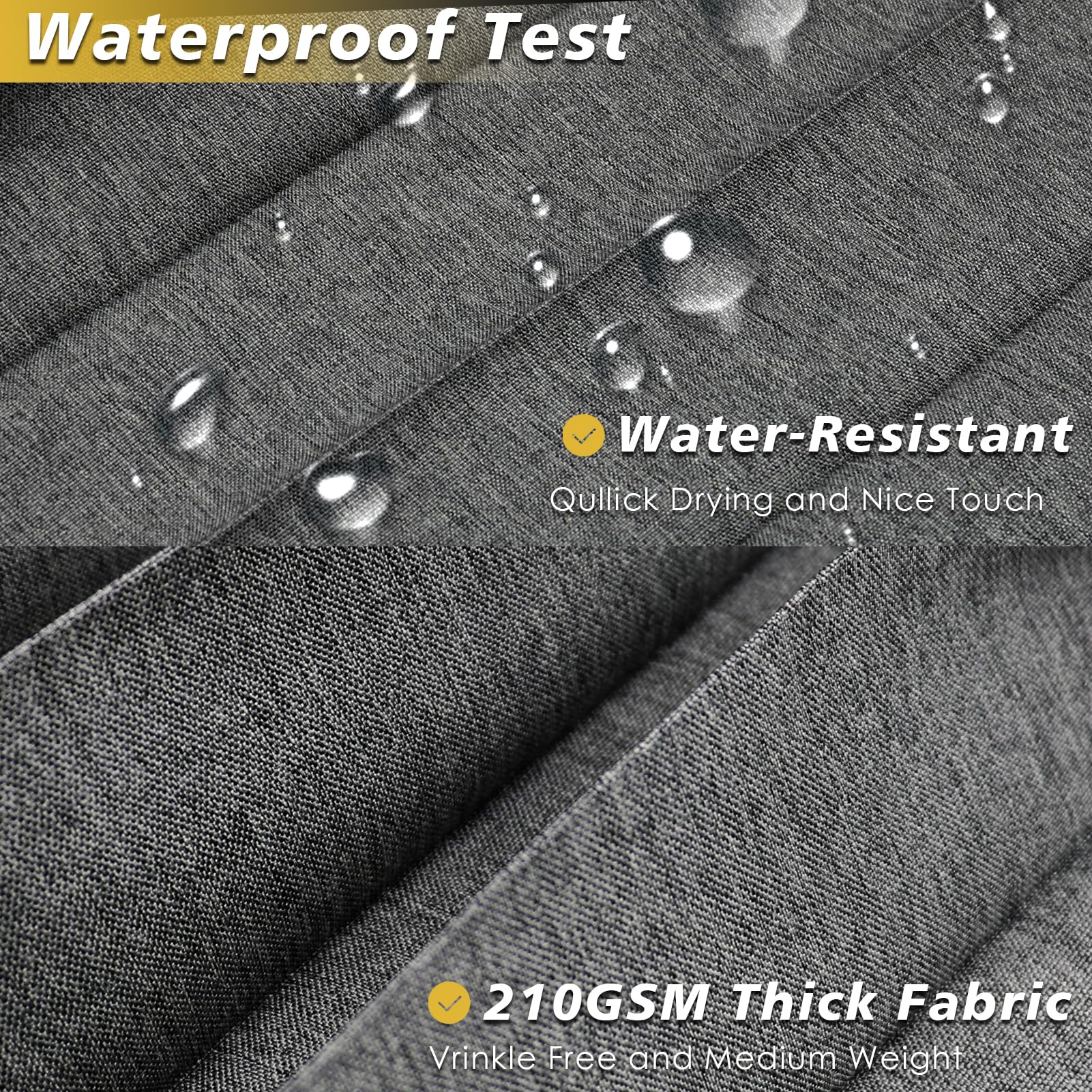 Cortina Ducha de Lino Plegable Impermeable, Gris, 120x200cm | Cortina de ducha magnética antimoho resistente para baño con ganchos , 210 g/m²