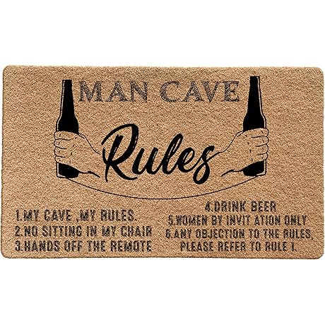 Funny Man Cave Welcome Mat