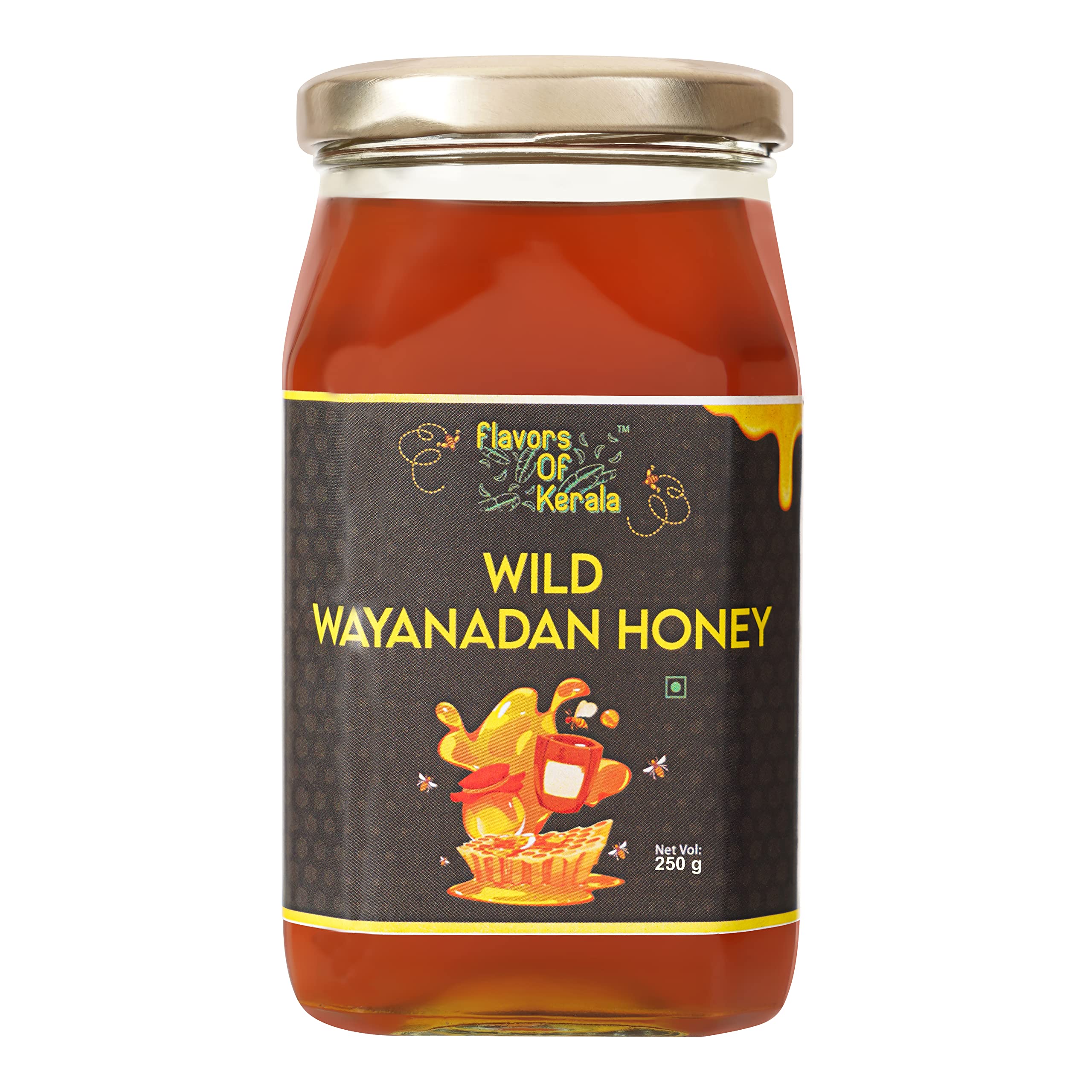FLAVORS OF KERALA (FOK) | Wild Wayanadan Honey | Pure Wild Forest Honey in Glass Jar | No Added Sugar or Adulteration | Immunity & Energy Boosting Forest Honey (250 GM)-image-13