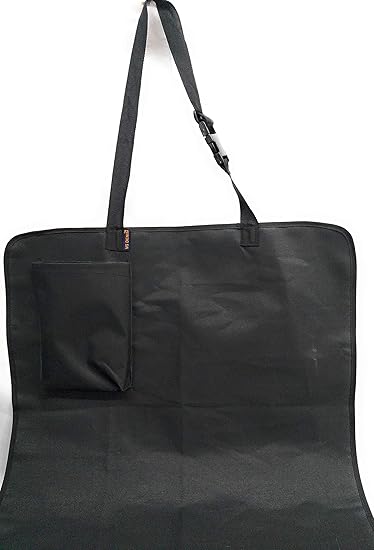 VSIX VG Denim Waterproof Car Front Seat Cover with Pocket for Pets & Puppy - Size 20 x 40 Inches, Color Black for All car Universal