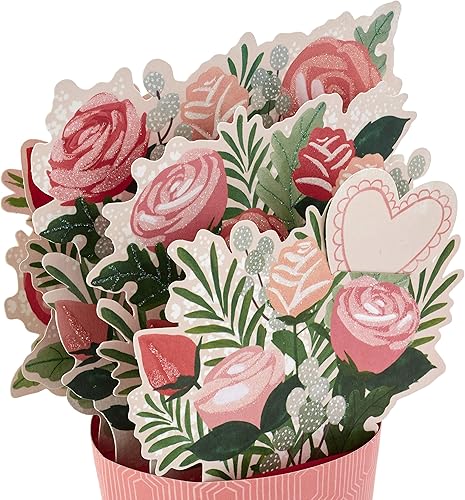 Miniatura 5 de Hallmark Paper Wonder - Tarjeta desplegable para el día de San Valentín, ramo exhibible (corazón feliz)