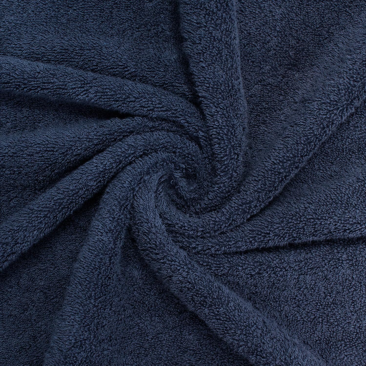 9 oz Cotton Terry Cloth Hypoallergenic 44/45" Fabric by The Yard (Navy Blue, 1 Yard)