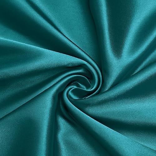 Miniatura 26 de VACVELT Tela de Satén Charmeuse por Yarda, Tela de Satén Aqua de 60 Pulgadas de Ancho, Suave y Brillante, Perfecta para Vestido de Novia