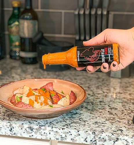 Miniatura 3 de Seed Ranch - Truffle Fire (HOT) - Salsa picante de trufa gourmet - Trufas negras, pimiento fantasma, Carolina Reaper, Chili De Arbol - a base de