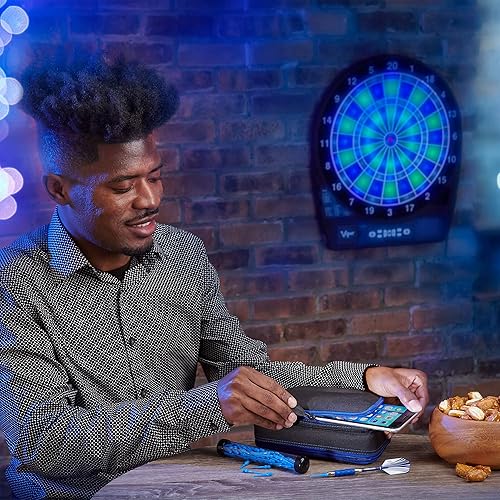 Miniatura 9 de Casemaster Plazma Plus, 3 dardos para dardos suaves y de acero con bolsillo frontal grande para dispositivos móviles, tubo de almacenamiento