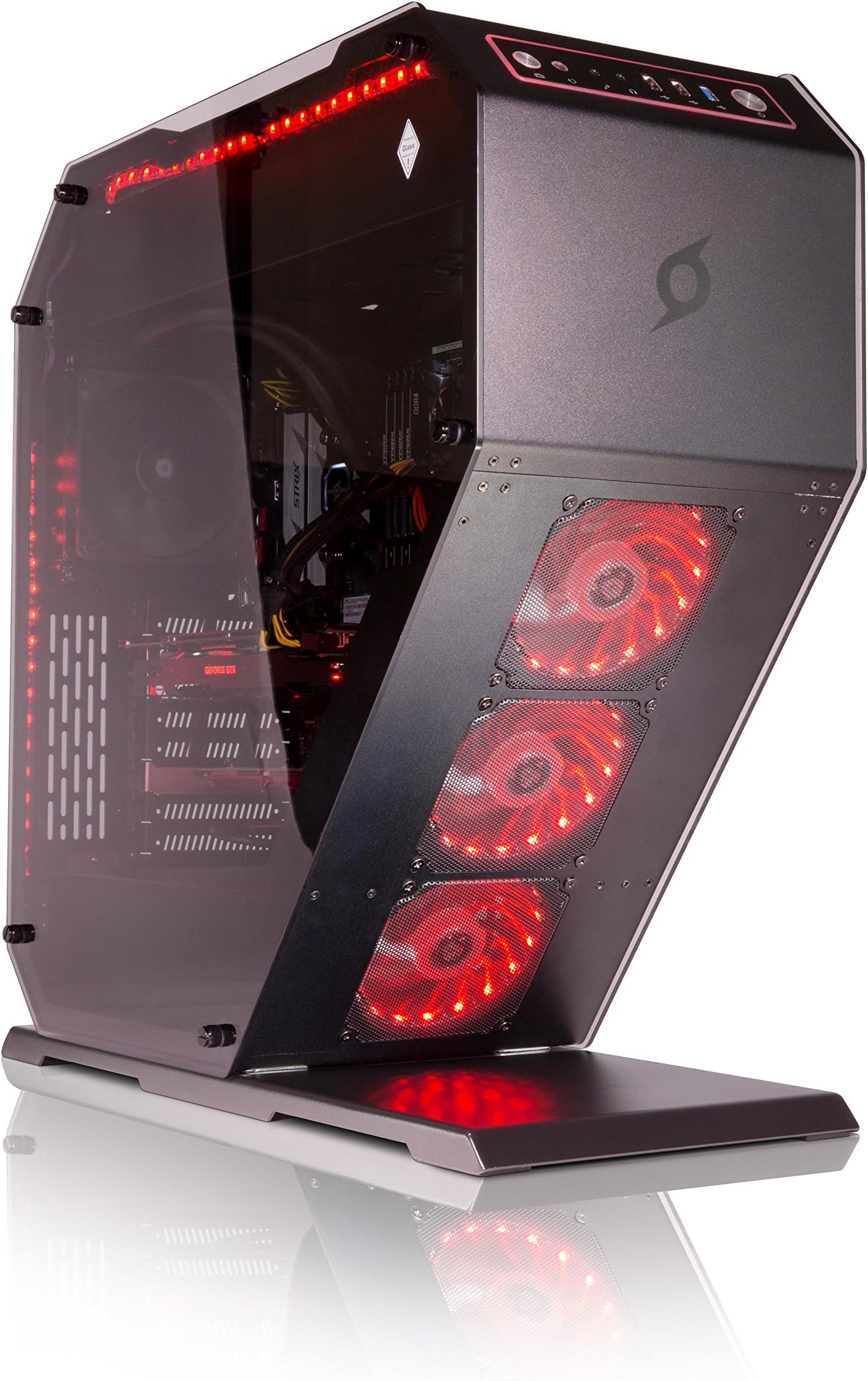 StormForce Geo Gaming PC - (Silver) (Intel Core i7-7700K Processor, 32 GB RAM, 3 TB HDD Plus 256 GB SSD, NVIDIA GeForce GTX 1080 Graphics Card, Windows 10 Home)