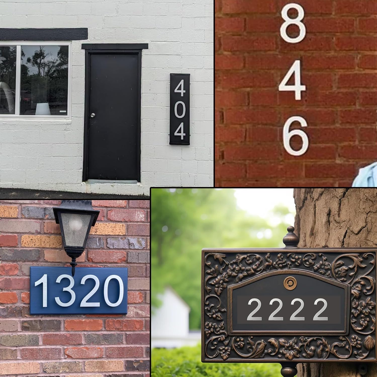 TripDock Premium Upgrade House Numbers- 6 Inch High Floating Mounting Home Address Number-Anti-fade Aluminum Mailbox Numbers/Elegant Silver Finish/Number 0