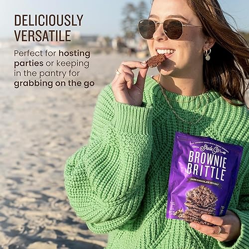 Miniatura 5 de Sheila G's Brownie Brittle, bajo en calorías, postres dulces y golosinas, chocolate saludable, bocadillo dulce y crujiente, rico sabor a brownie con