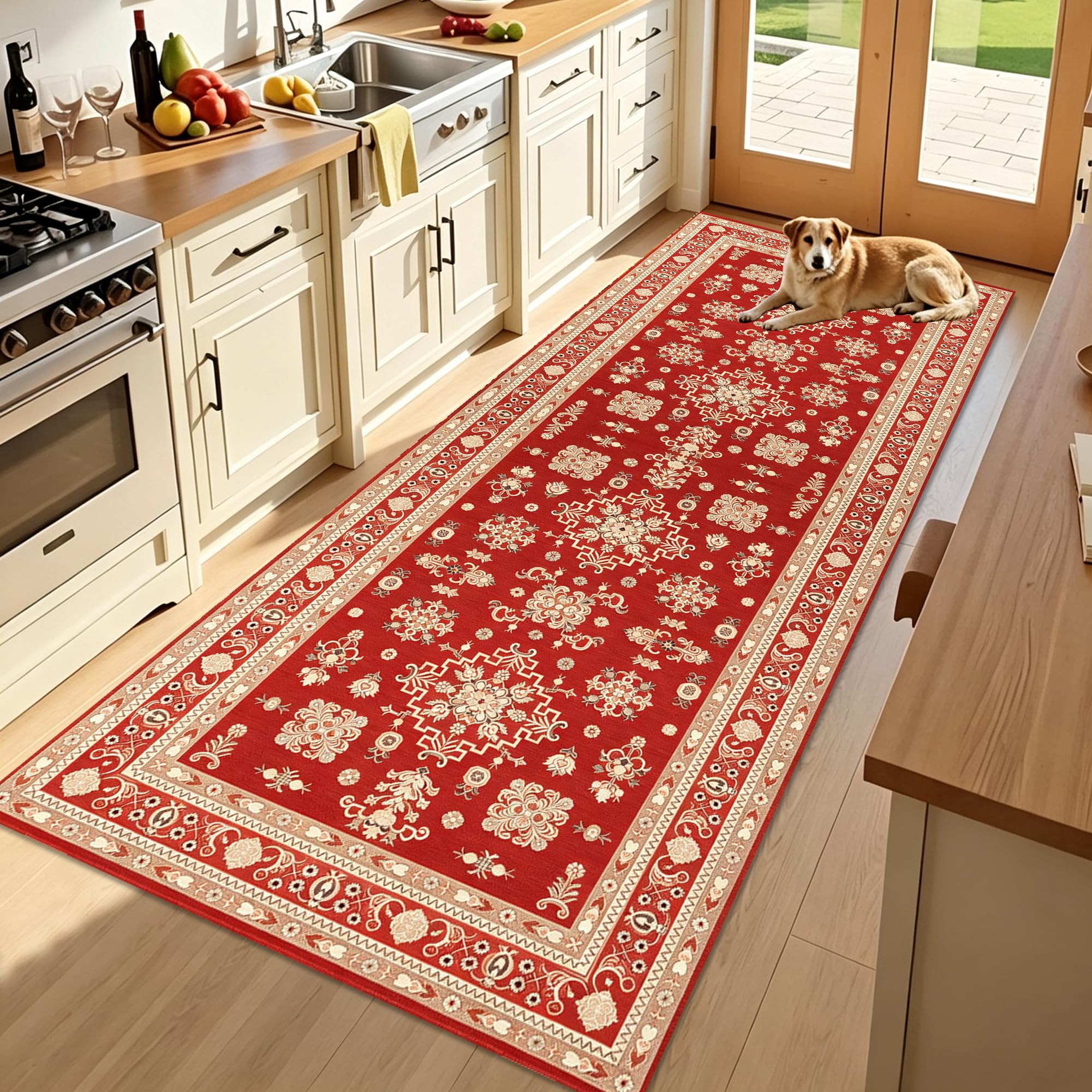 Alfombra de pasillo 50x250 cm antideslizante lavable para suelo de cocina