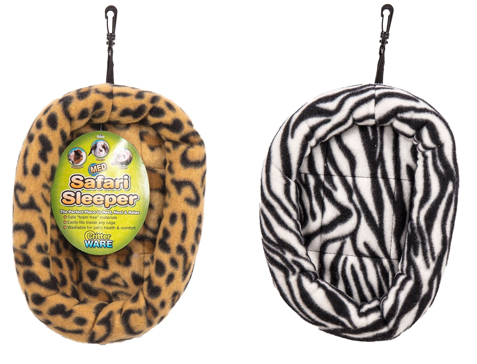 WARE MANUFACTURING Juego de 2 Camas de Dormir Safari para Animales pequeños, tamaño Mediano, los Colores Pueden Variar