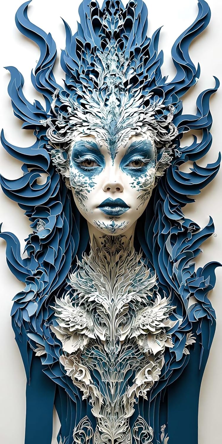 Paint by Numbers for Adults, Magic Woman Paint by Number on Canvas Without Frame, DIY Acrylic Watercolor Oil Adult Paint by Number Kits, Hobbies for Women Wall Home Room Decor 24x48 inch R-4088