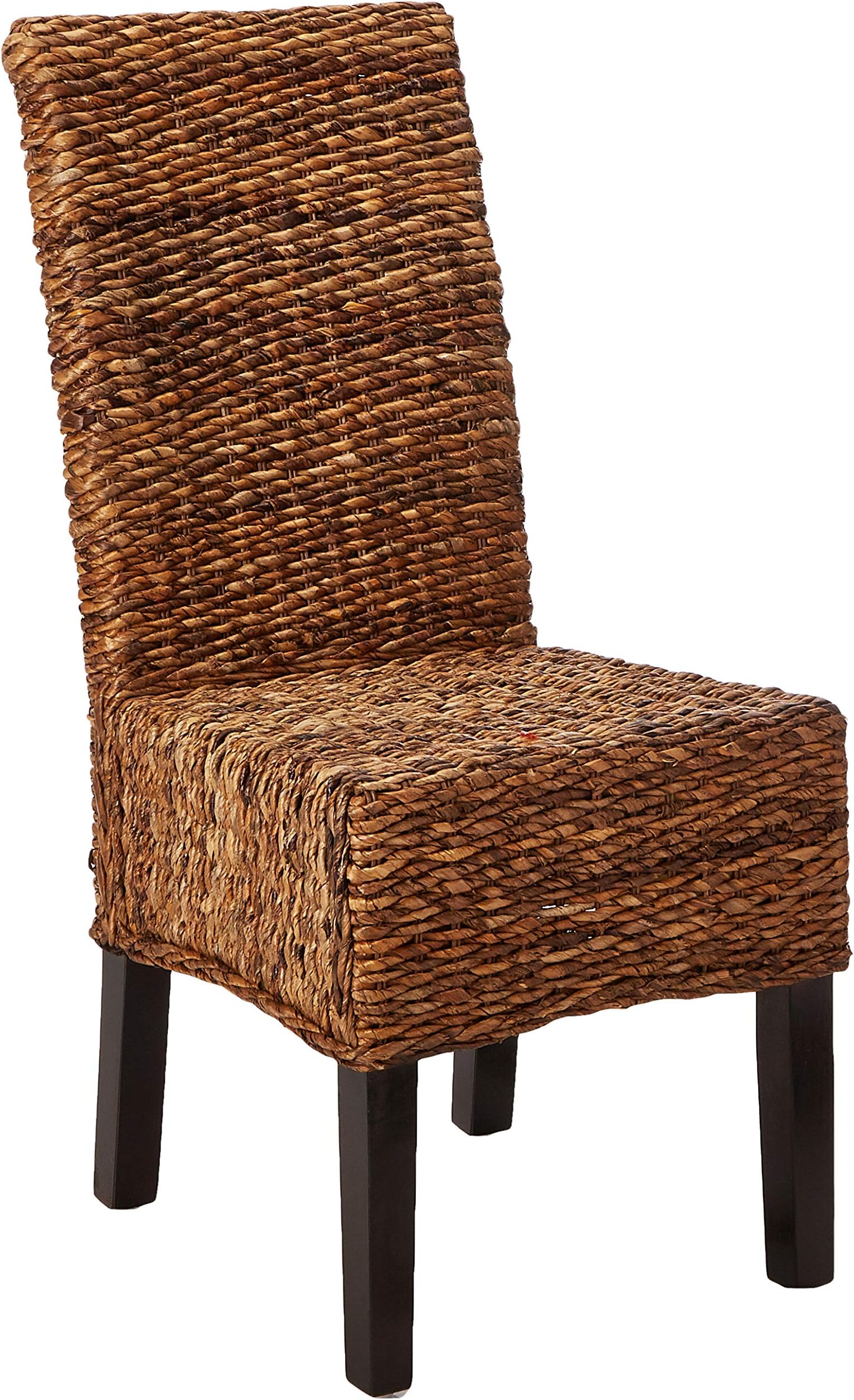 Amazon.com - Pemberly Row Handwoven Rattan Dining Chair in Natural ...
