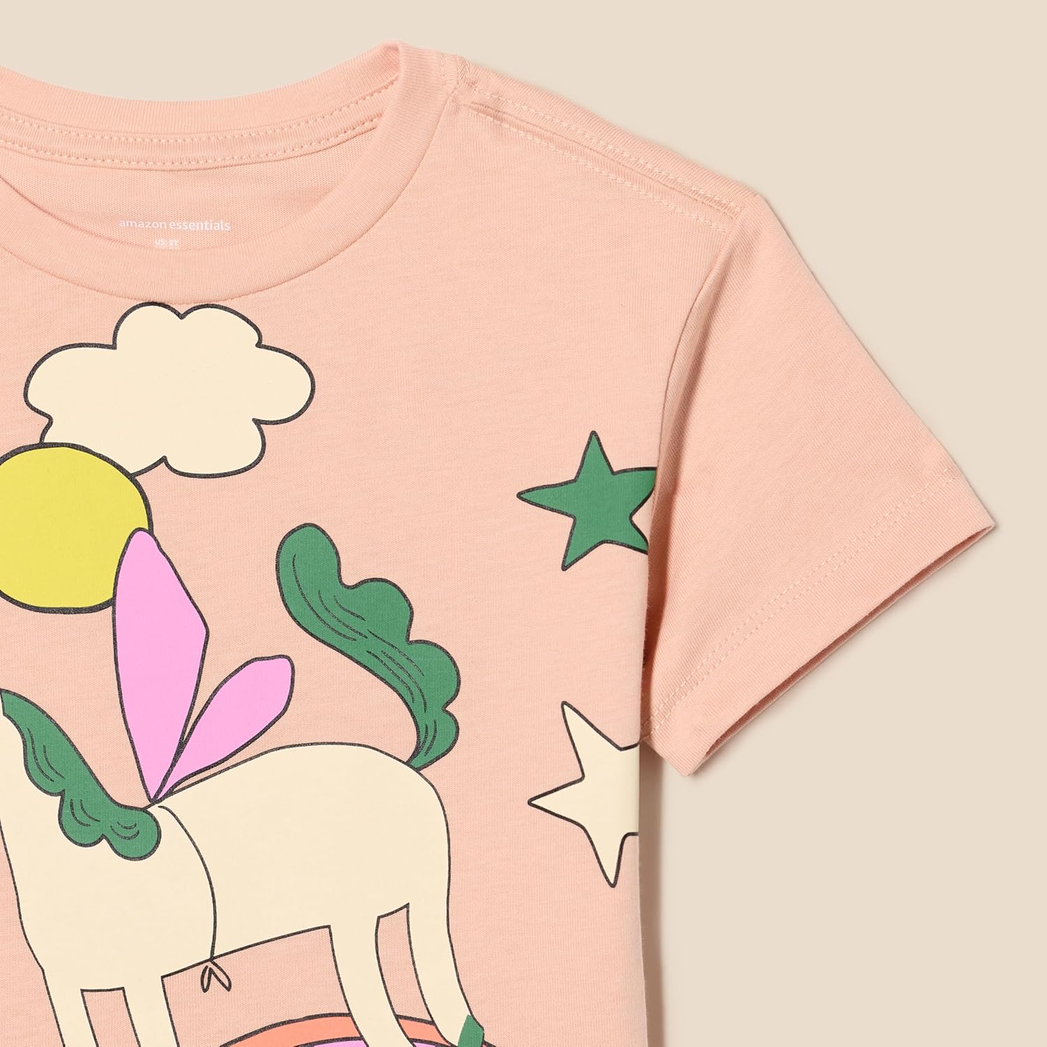 Amazon Essentials Girls and Toddlers' T-Shirt and Bike Short Set - Image 3