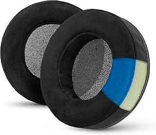 Brainwavz Gaming Earpads for Razer Kraken & Other Gaming Headsets & AKG 701 Q701 & Other Headphones (See List, Dimensions & Video), Cooling Gel, Memory Foam, Micro Suede, XL Round Black