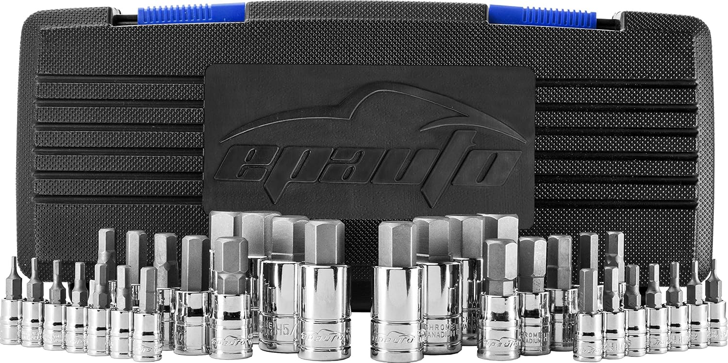 Exclusive Discount 🔥 EPAuto 32 PCs Hex Bit Socket Set, SAE and Metric, S2 & Cr-V Steel 🛒 Crazy Deals EPAuto 32 PCs Hex Bit Socket Set, SAE and Metric, S2 & Cr-V Steel
