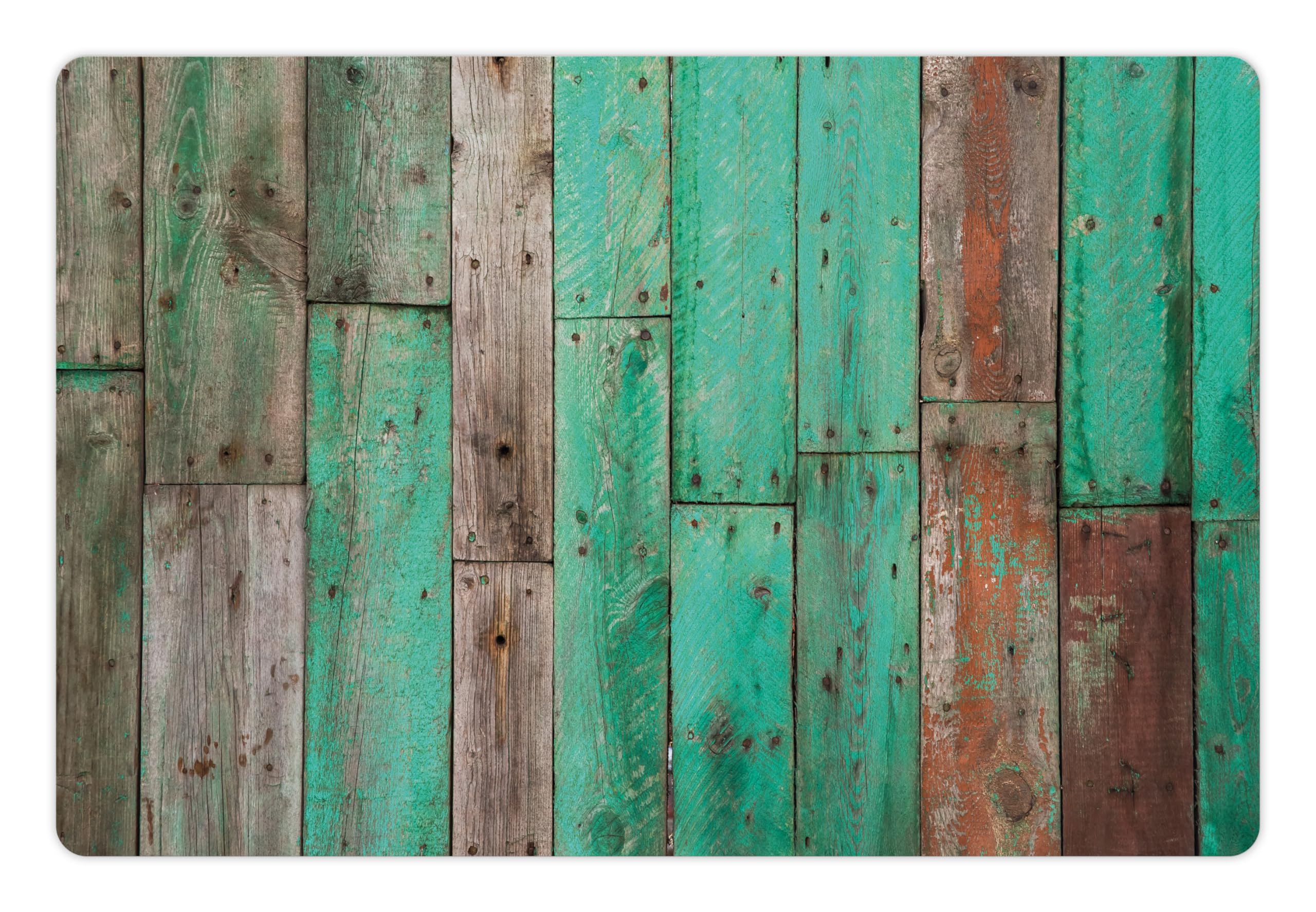 Lunarable Rustic Pet Mat for Food and Water, Stained Grunge Background with Distressed Piece of Pine Stick Sapwood, Non-Slip Rubber Mat for Dogs and