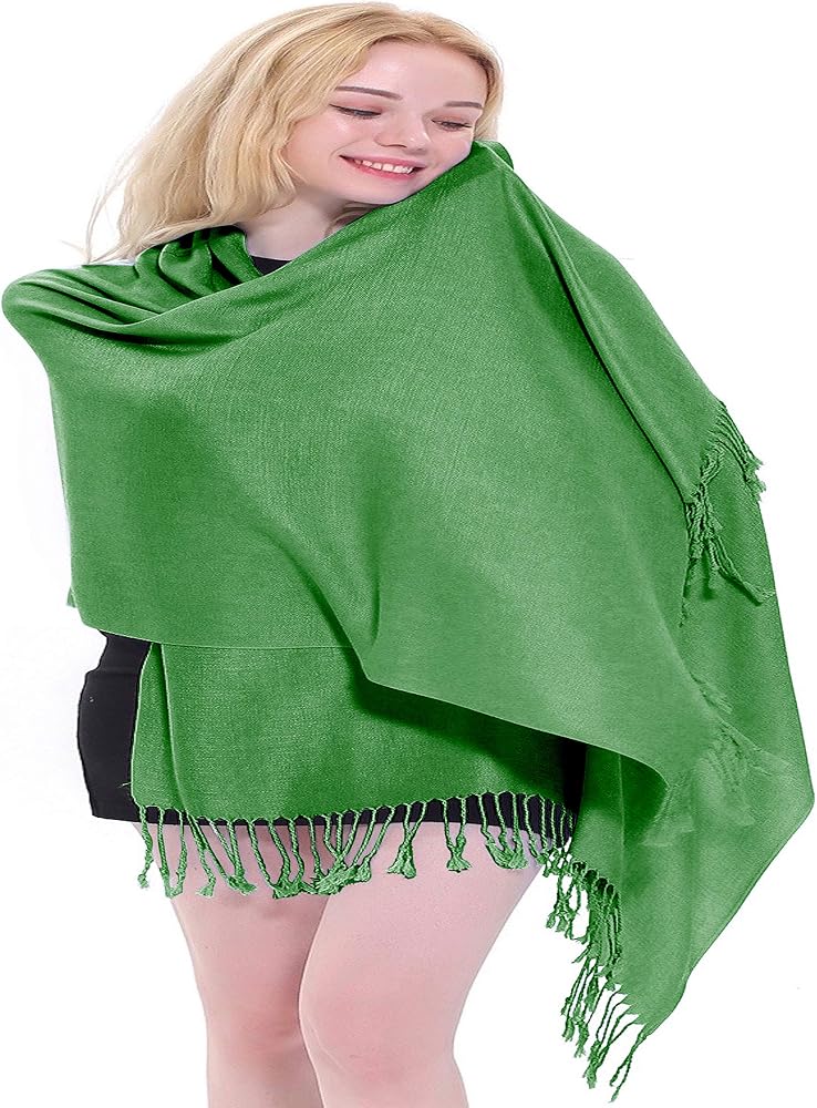 CJ Apparel Color Sólido Diseño Chal Pashmina Bufanda Estola Wrap 80 Colores Segundos, Café Oscuro