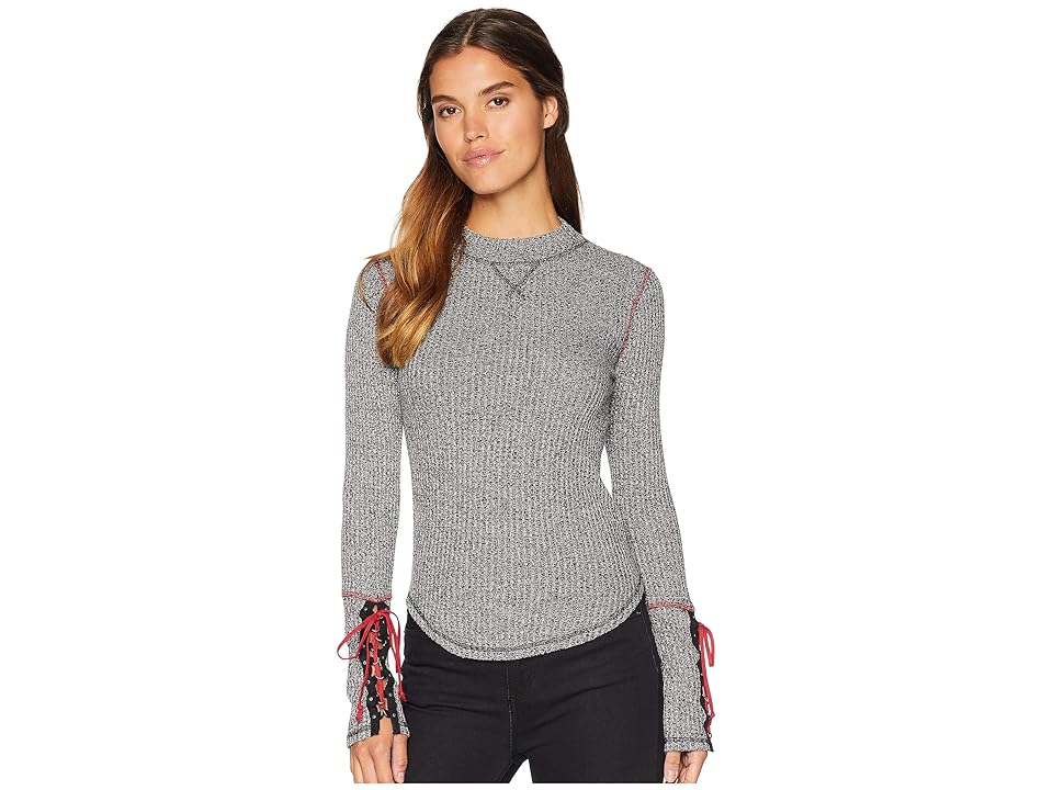 

Free People Mountaineer Cuff Top (Black) Women's Clothing