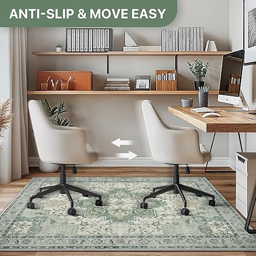 Miniatura 41 de Tapete para silla de oficina y suelo de azulejos de madera dura, para debajo del escritorio, de vinilo fino, lavable a máquina y antideslizante