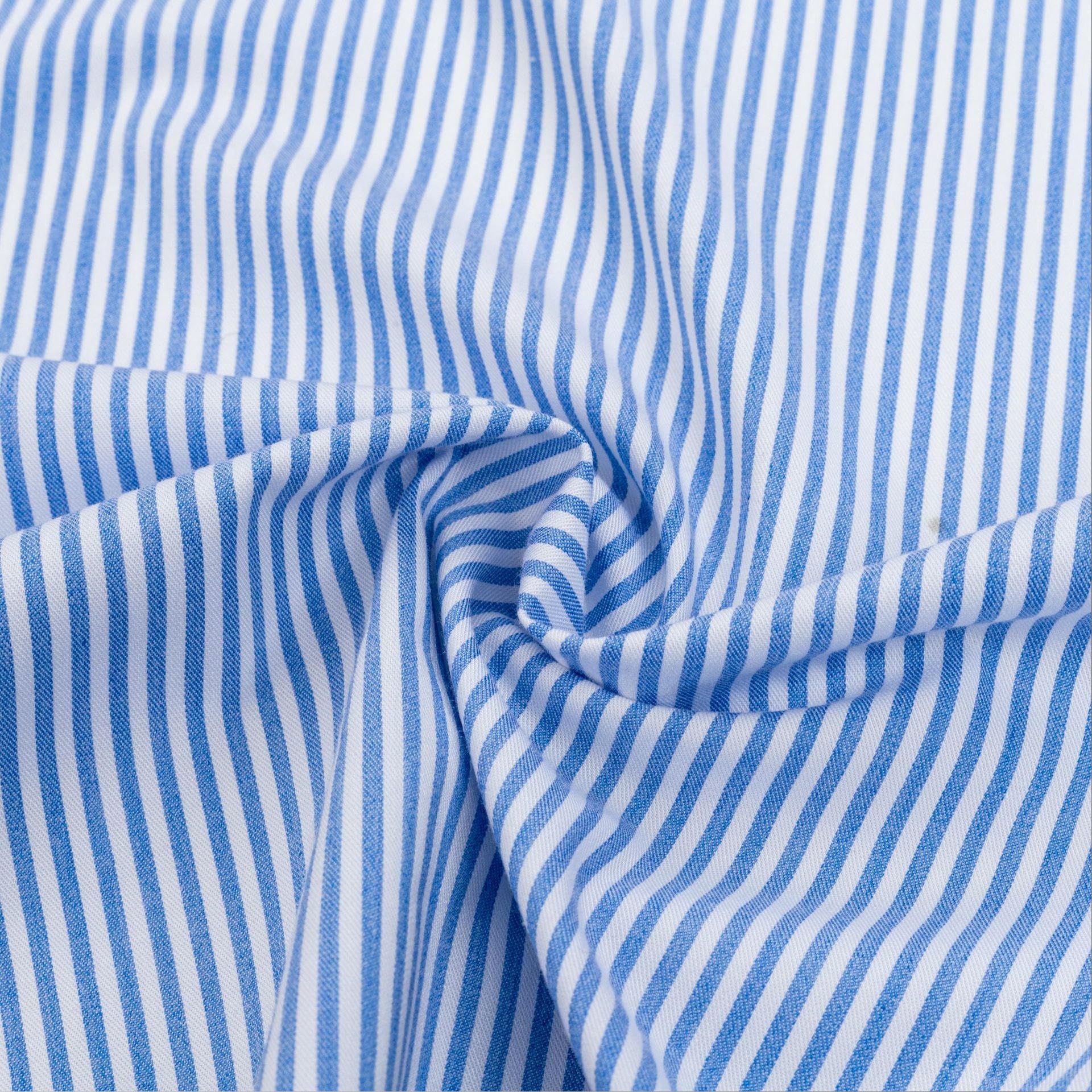 Camicia a maniche lunghe da uomo a righe sottili senza pieghe anti-rughe elastica da lavoro professionale professionale